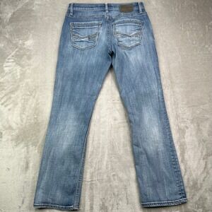 BKE Jake Straight Jeans Mens 30x30 Medium Wash Distressed Coolmax Stretch Denim